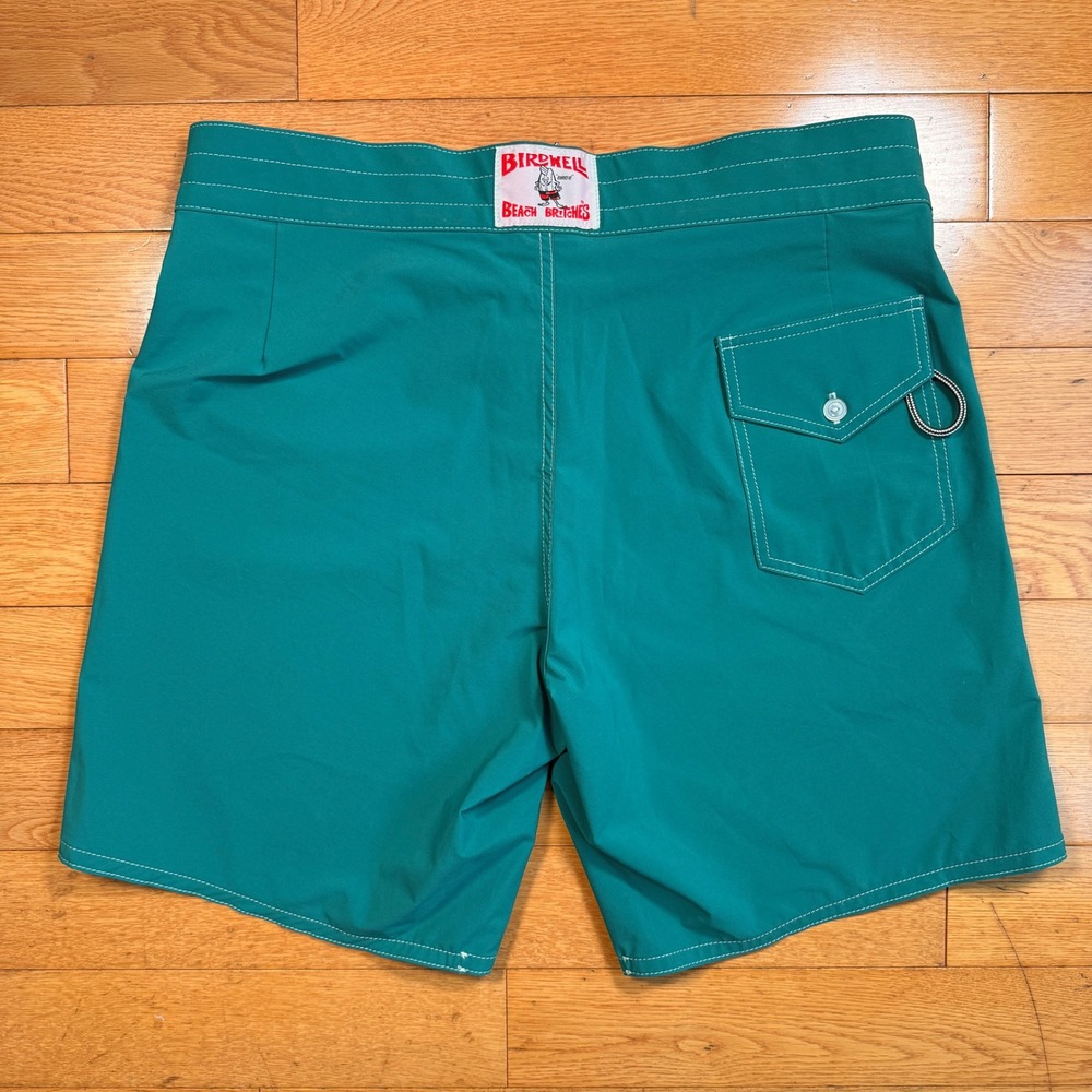 Birdwell Beach Britches Men 38 Teal Green SurfNyl Board Shorts 9" Inseam